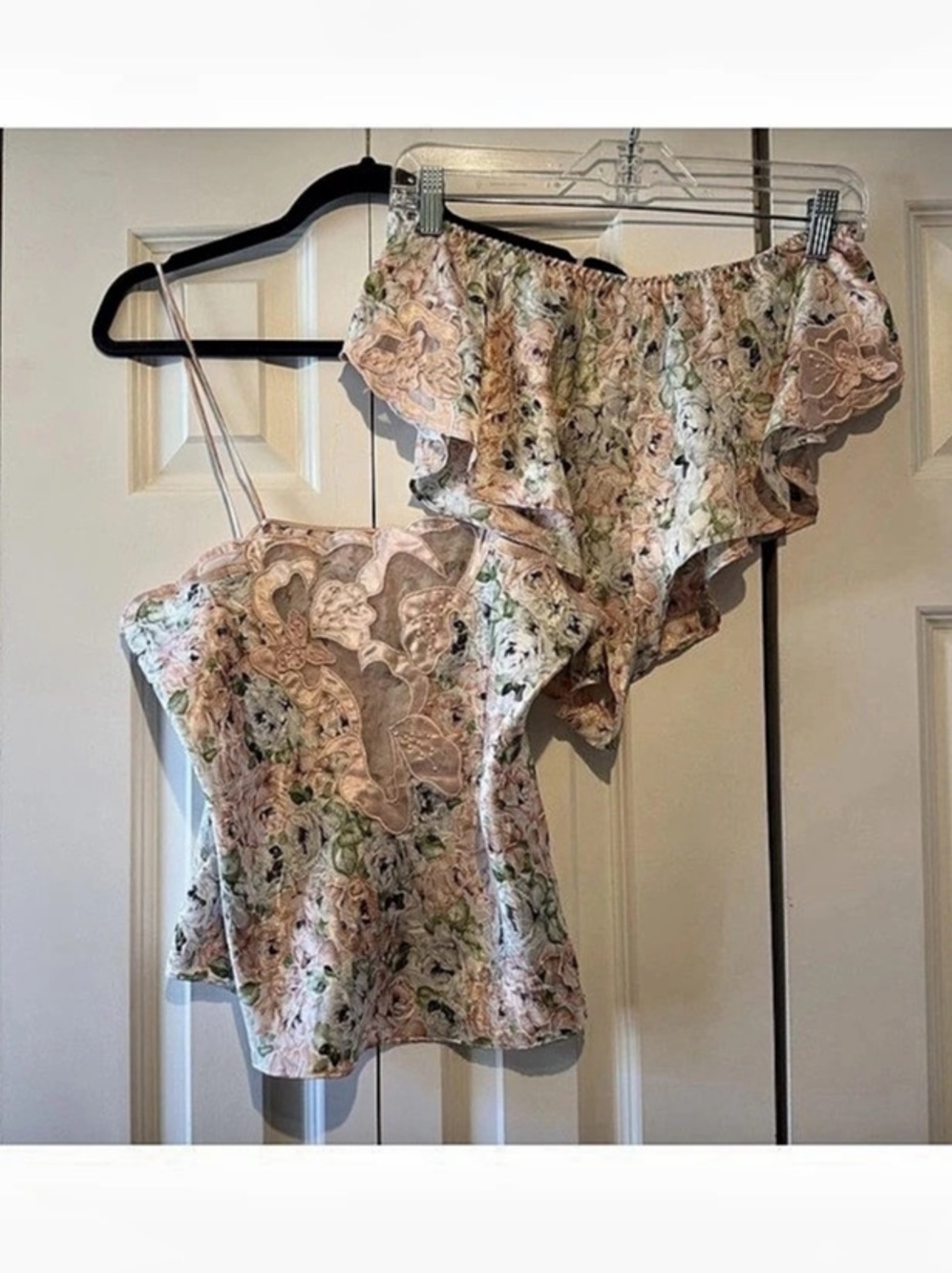 Victoria's Secret gold label Floral Lingerie Set in Pink